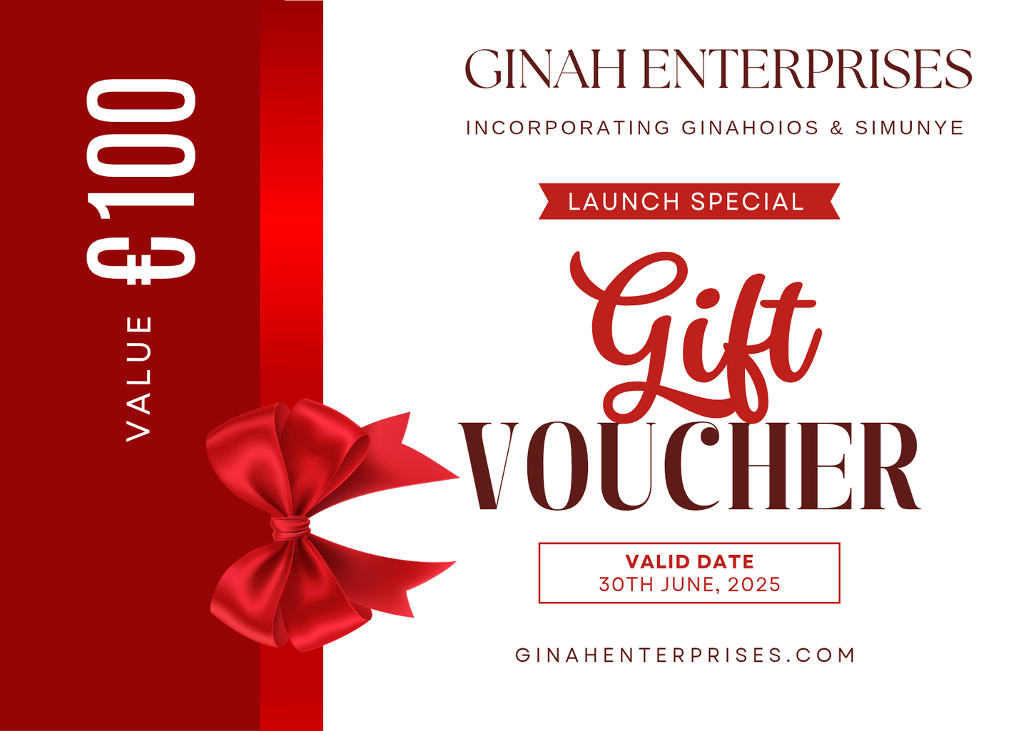Ginah's Gift cards