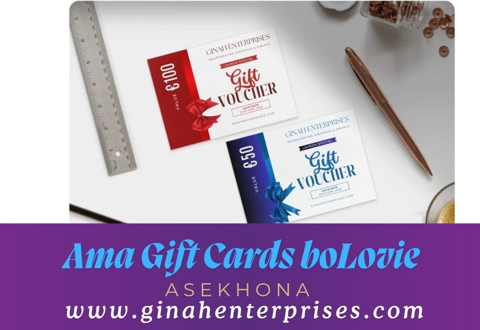 Ginah's Gift cards